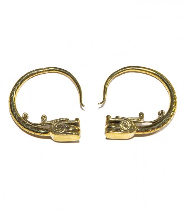 Dragon brass earring