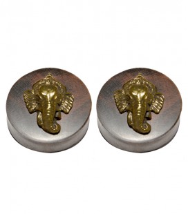 Ganesha brass and ebony plug
