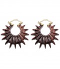 SPIKY WOOD by S.HECHES (wood and brass) ****SALES***SOLDES