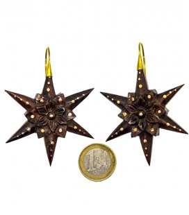 A STAR FLOWER IS BORN (wood and brass)