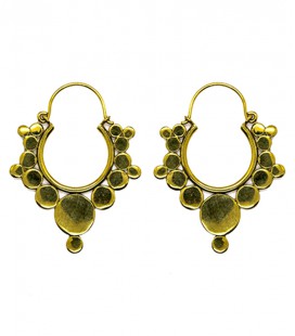 Small brass dots earing
