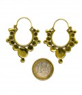 Small brass dots earing