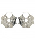 SWASTICA EARING (brass silver plated)