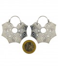SWASTICA EARING (brass silver plated)