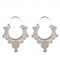 Small brass dots earing silver plated