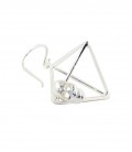 TRIANGLE SKULL (BRASS SILVER PLATED)