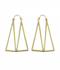 BRASS DESIGN EARRINGS by S.HECHES