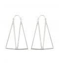 BRASS SILVER PLATED DESIGN EARRINGS by S.HECHES