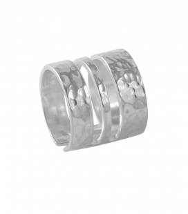 BAGUE LAITON PLAQUEE ARGENT by S.HECHES
