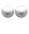 RISING SUN by S.HECHES - BOUCLES D'OREILLES LAITON PLAQUEES ARGENT